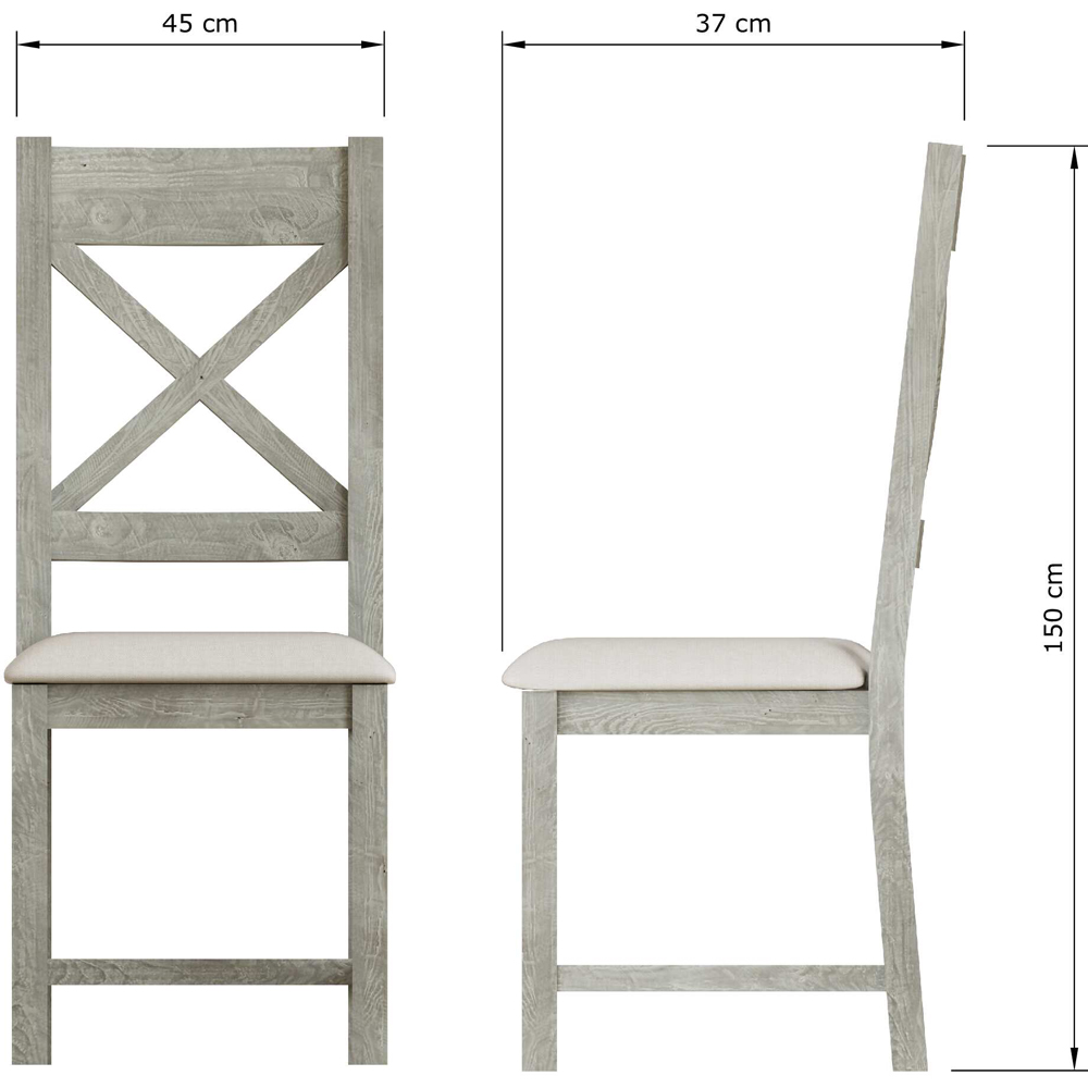 FWStyle Bowood Set of 2 Reclaimed Pine Dining Chairs Image 7
