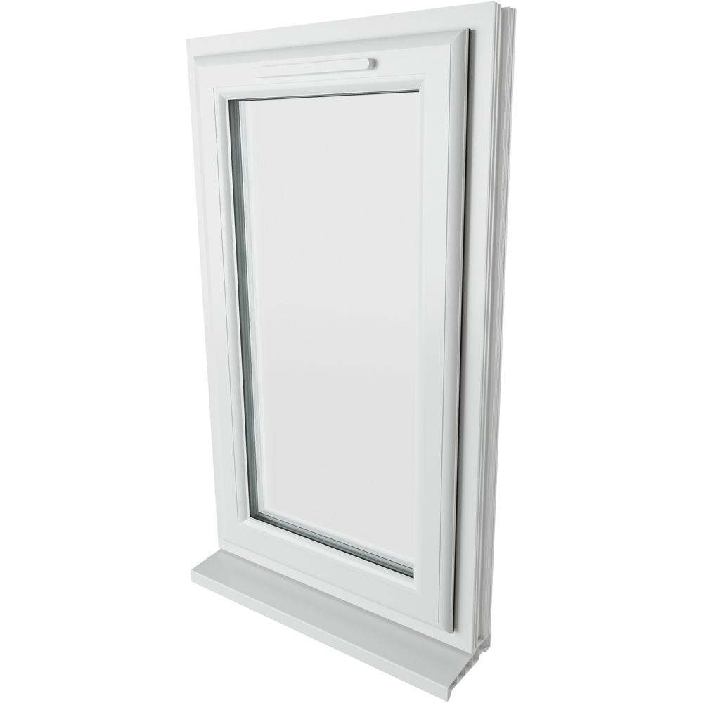 Crystal uPVC Triple Glazed Window Right Hand Side Hung White Clear Glass 610x1190mm Image 9