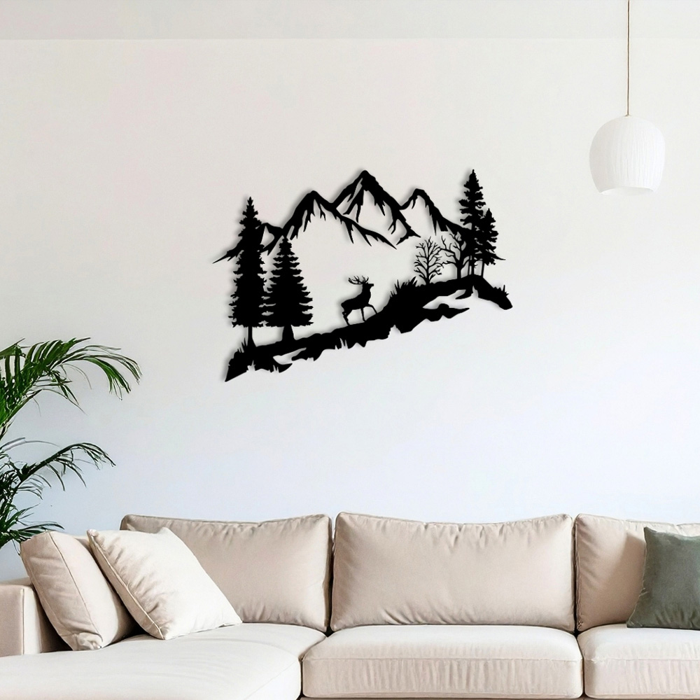 Decortie African Tree Silhouette Metal Wall Decor Image 3