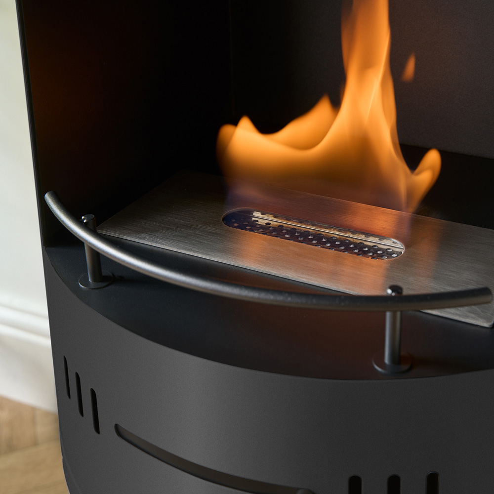 Sureflame Barilo Matte Black Bio Ethanol Stove with Log Storage 3000W Image 7