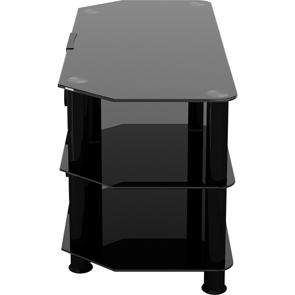 AVF Classic 2 Shelf Black Glass Top Corner TV Stand Image 4
