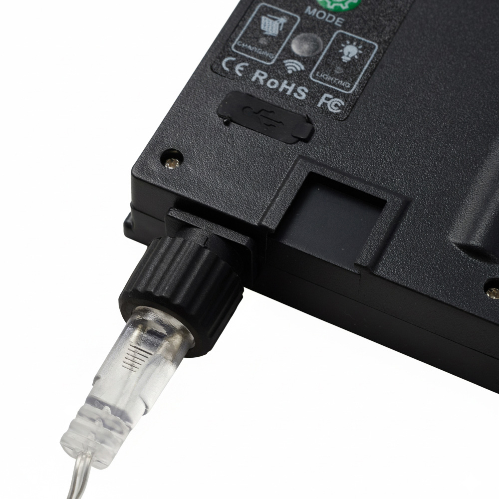 Living and Home 1200 Cool White LED Solar Powered Icicle String Lights with Remote Control 30m Image 4