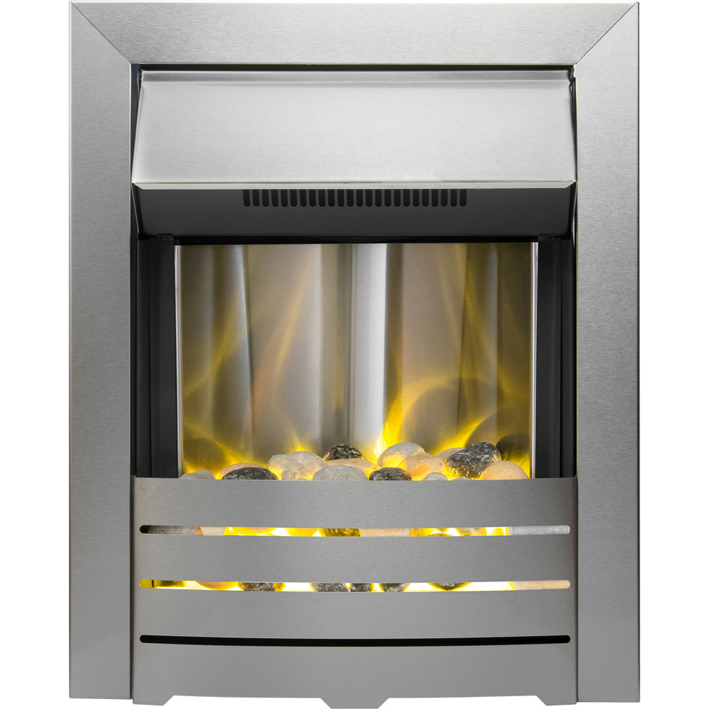 Adam Helios Brushed Steel Electric Inset Fire Image 3