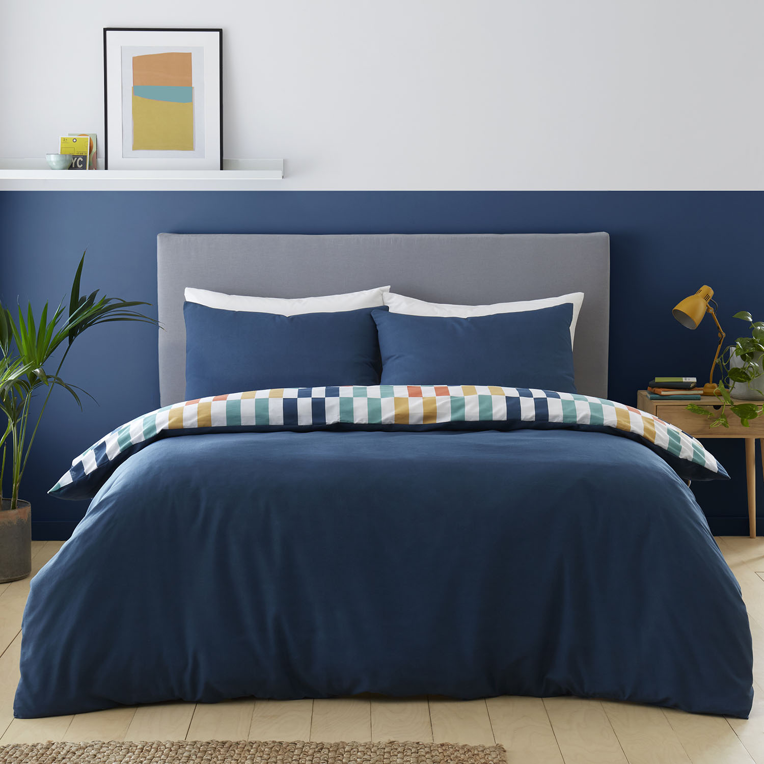 Colby Blocks Duvet Set - Multicolour / King Image 2