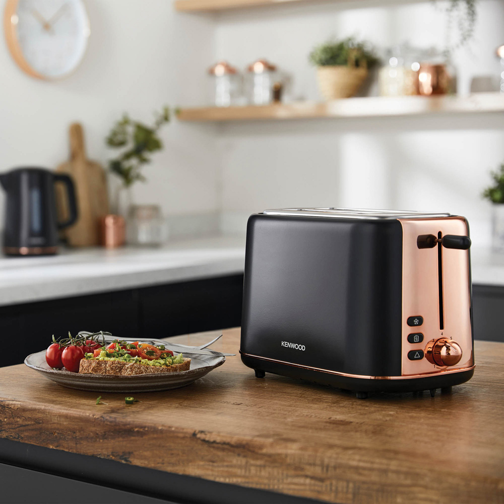 Kenwood KW1305 Abbey Lux Black and Rose Gold 2 Slice Toaster 800W Image 2