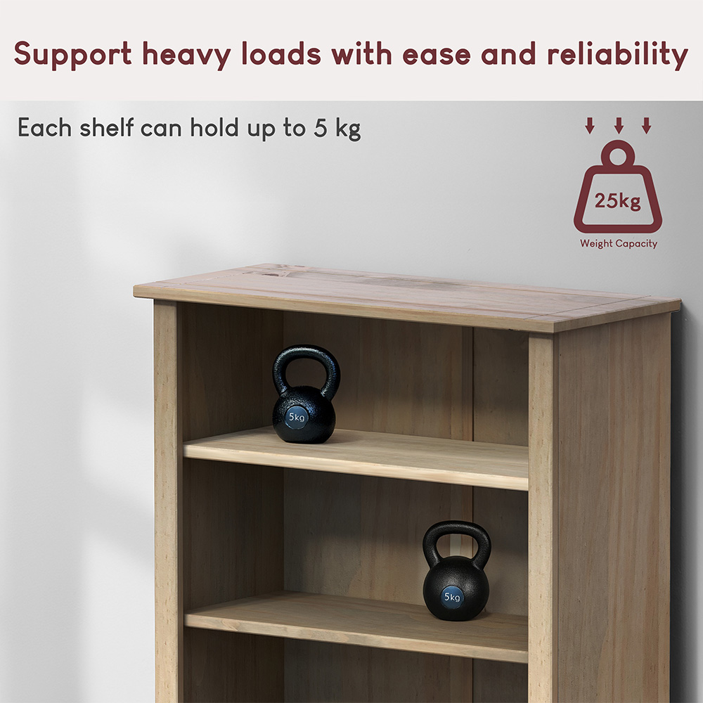 Vida Designs Panama Single Drawer 3 Shelf Bookcase Image 6