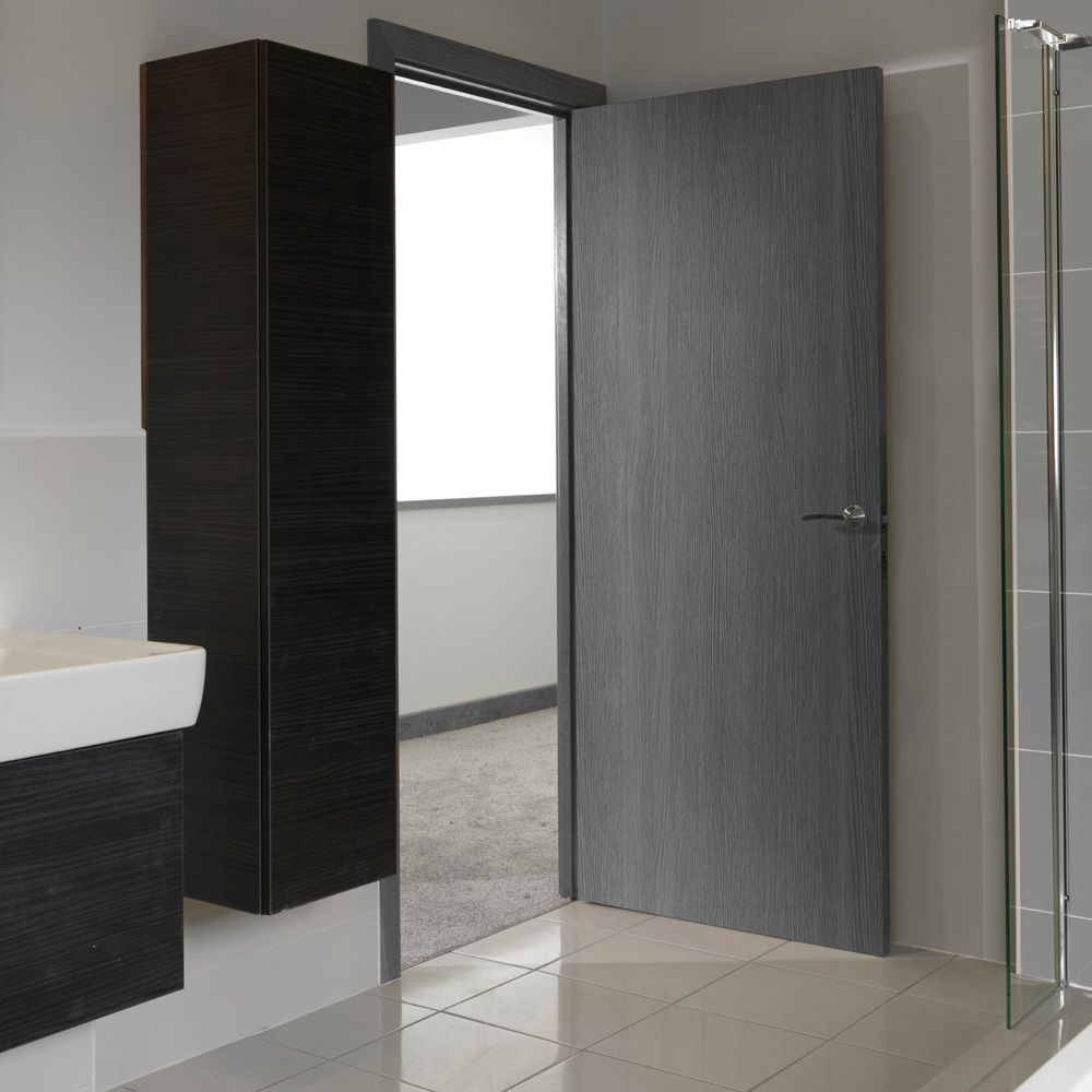 JB Kind Pintado Plain Flush Grey Internal Door 1981 x 610mm Image 2