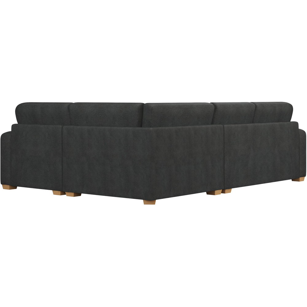 Theadford 3 Seater Steel Plush Velvet Fixed Back Right Hand Corner Sofa Image 4
