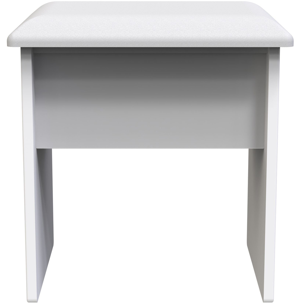 Crowndale New York Matt White Dressing Table Stool Image 3