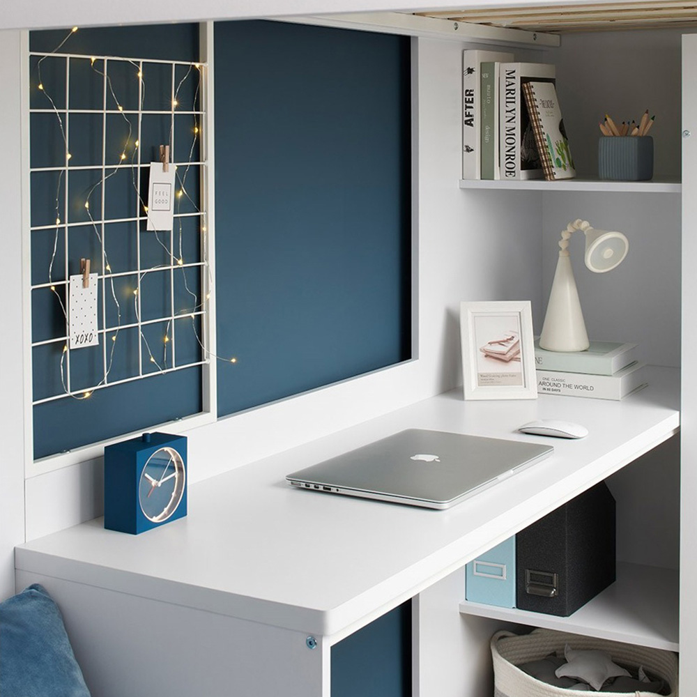 Flair Harry Single High Sleeper Bed with Desk Wardrobe and Storage Image 4