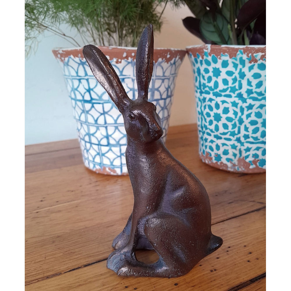Inspirational Gifting Sitting Hare Polystone Resin Garden Ornament Small Image 2