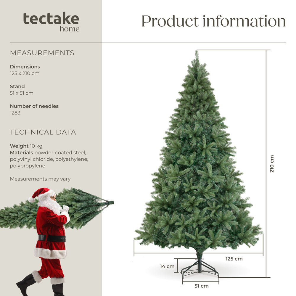tectake Prancer Green Artificial Christmas Tree 6.8ft Image 9