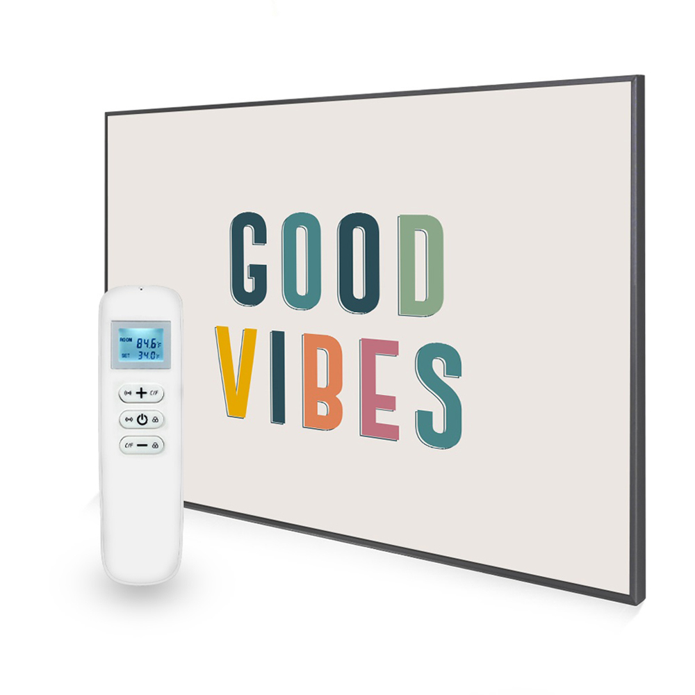 Mirrorstone Nexus Good Vibes Quote Wi-Fi Infrared Heating Panel 1200W 995 x 1195mm Image 3