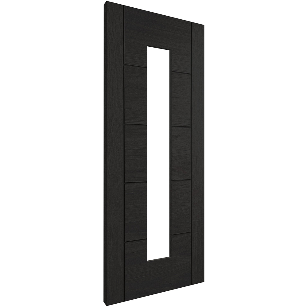 Parma Black Oak Fully Finished 1 Light Clear Glass Internal Door 1981 x 762 x 35mm Image 3