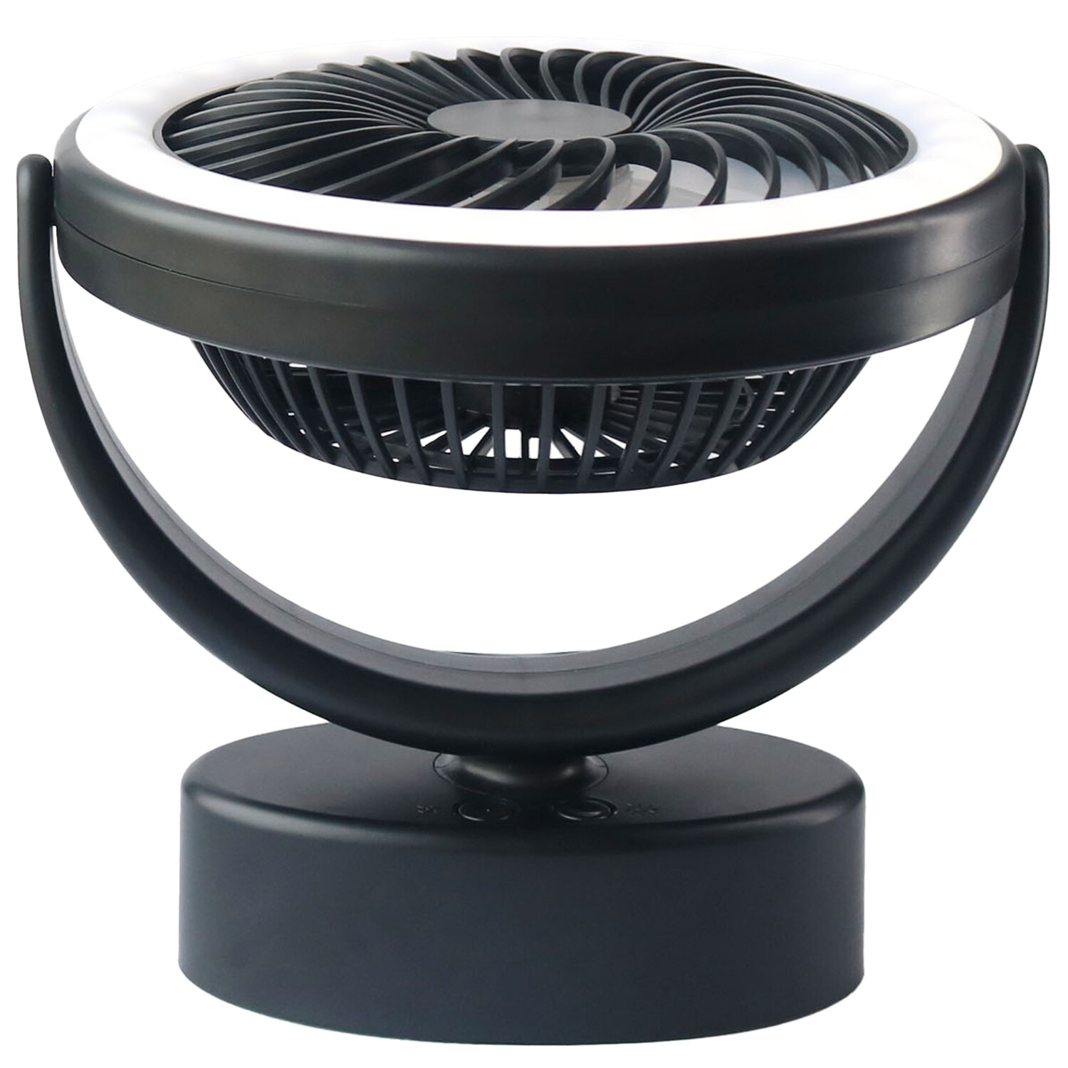 LED Camping Light and Fan Black Image 4