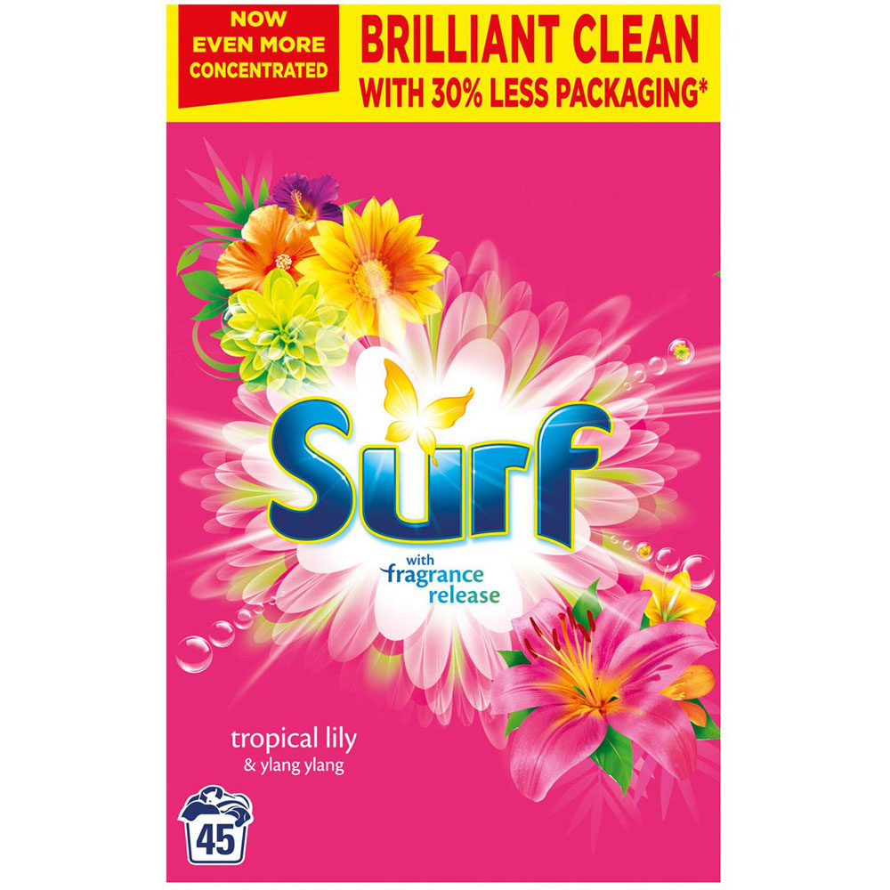Surf Tropical Lily and Ylang Ylang Laundry Powder 45 Washes 2.25kg 4 Pack Image 2