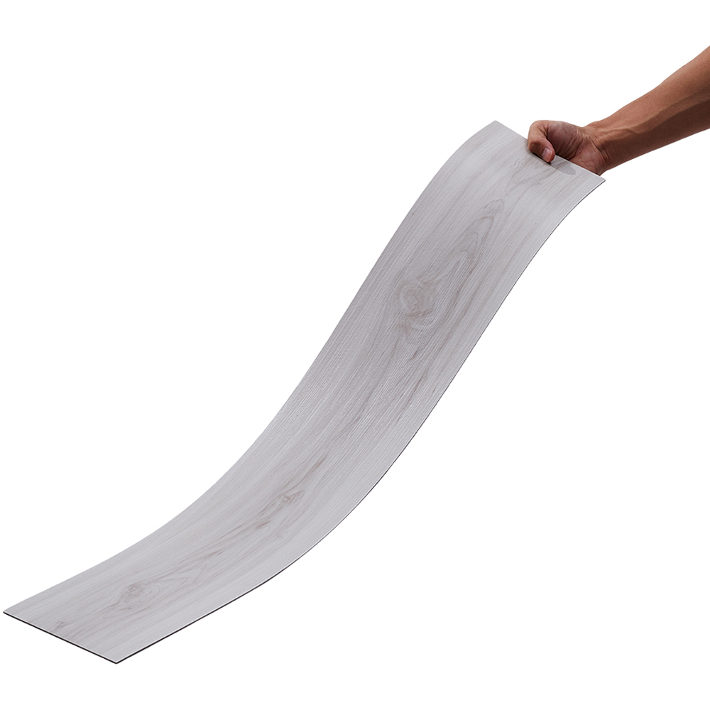 Living and Home Light Beige Rustic Wood Grain Rectangle PVC Flooring Self Adhesive 36 Pack Image 5