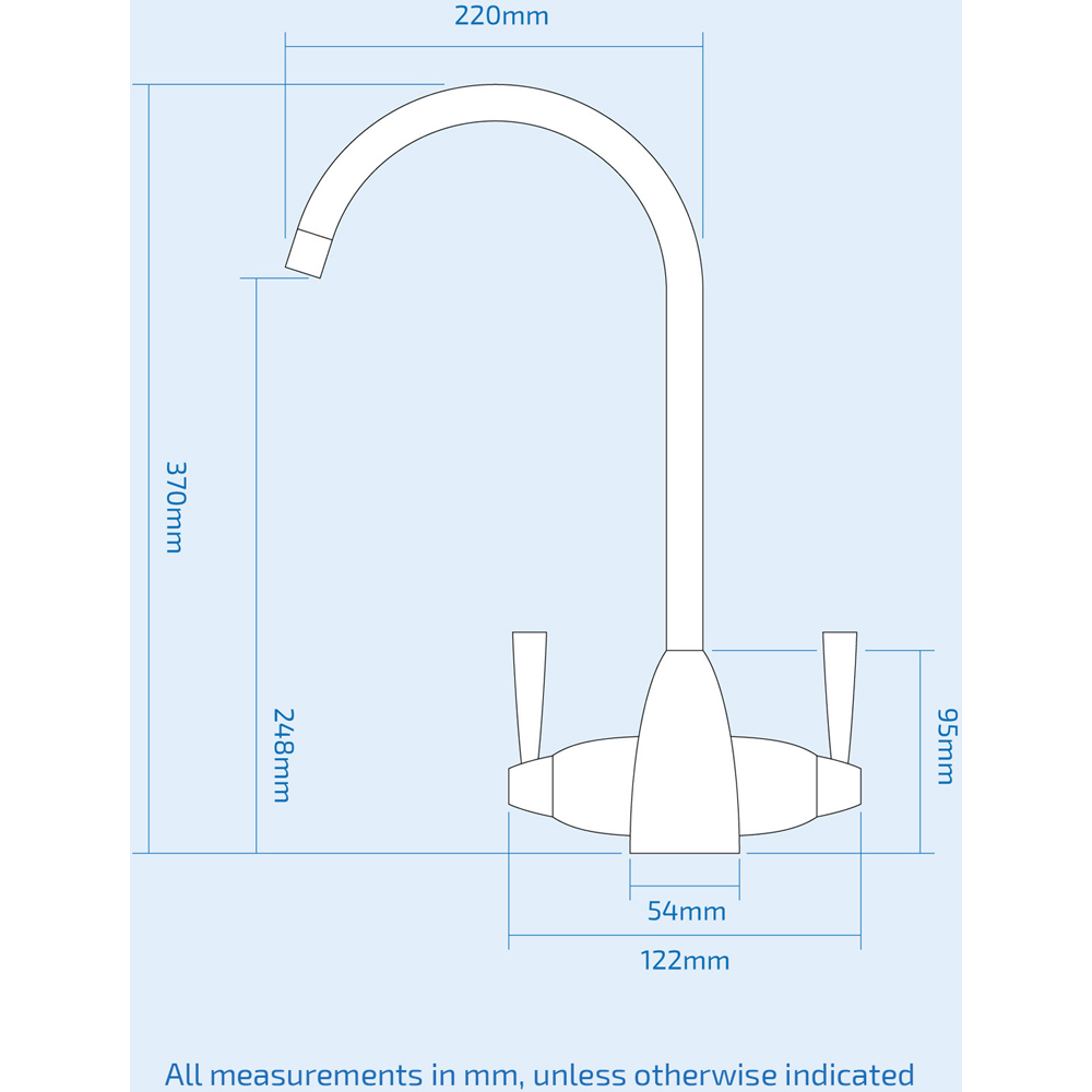 Nes Home Dual Lever Matte Black Kitchen Mixer Tap with Swivel Spout Image 3