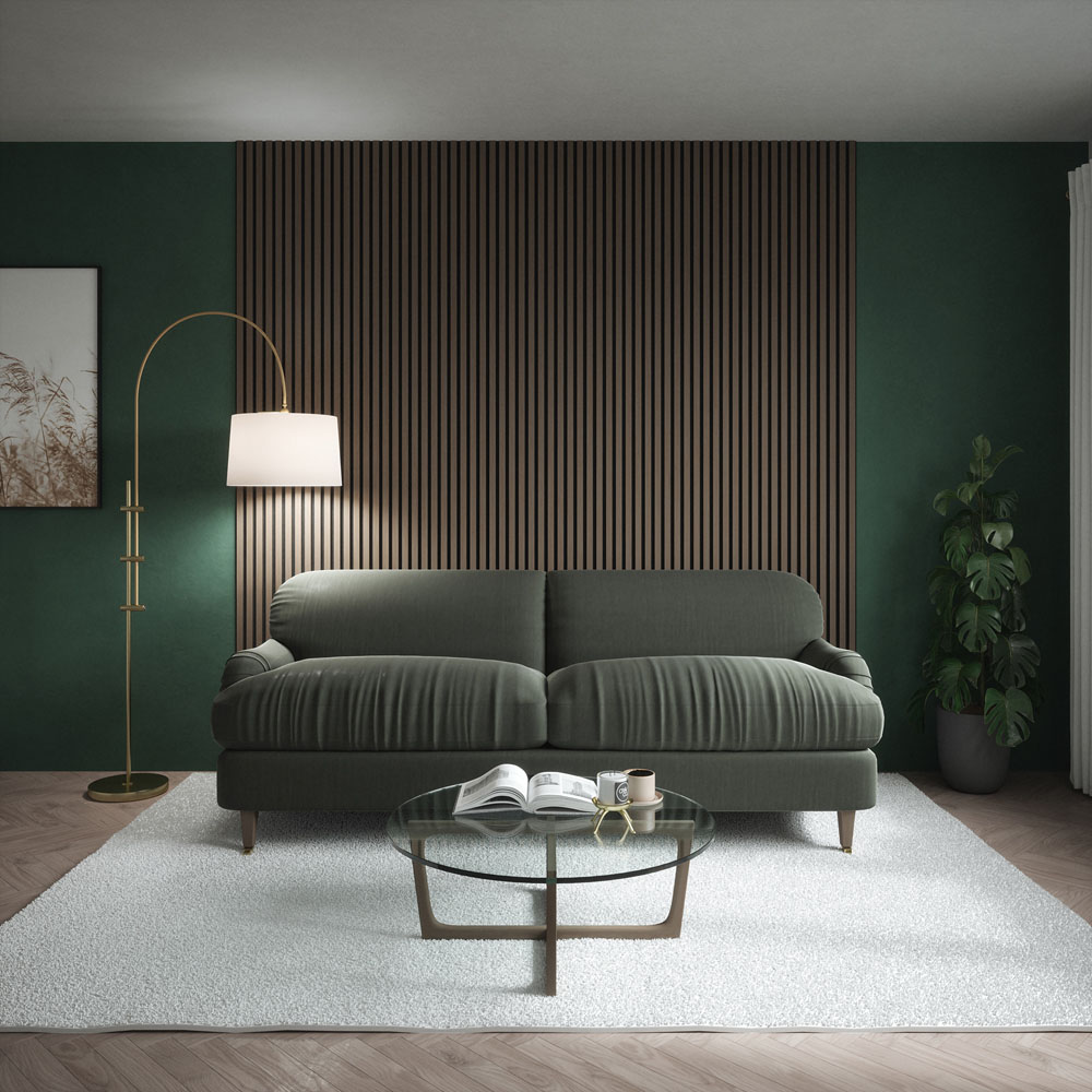 Kraus Easy Living Chestnut Acoustic Slat Wall Panel 240 x 60cm 5 Pack Image 2