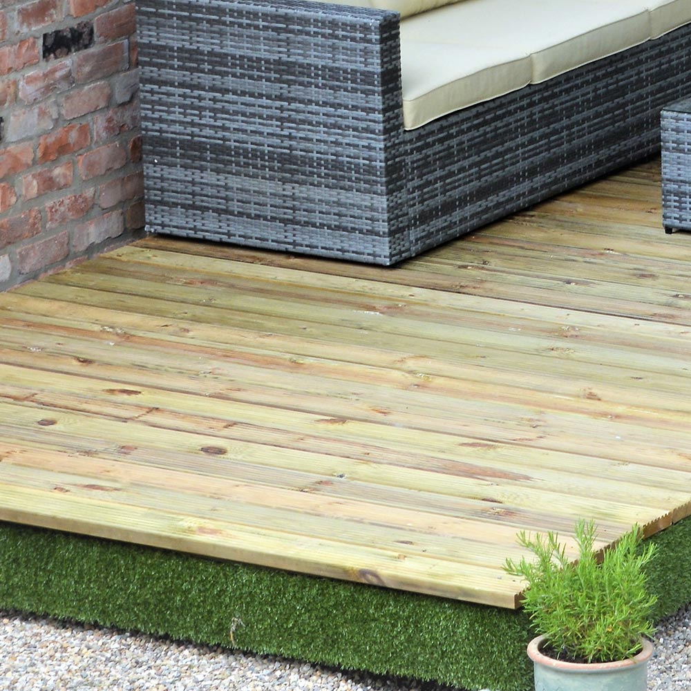 Swift Foundations Swift Deck Complete Garden Decking Kit 2.4 x 7.0m Image 1