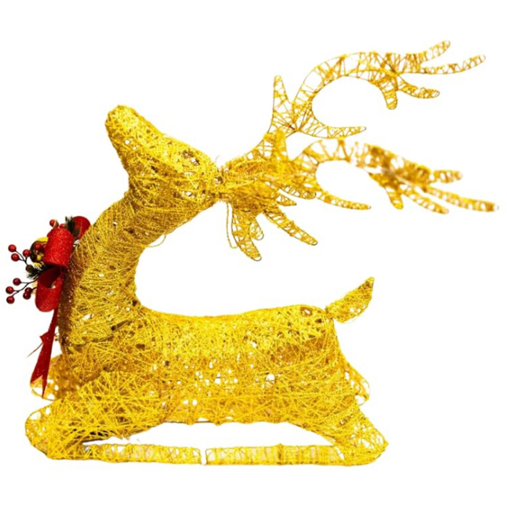Marco Paul 80 Warm White LED Sitting Reindeer Light Up Christmas Decoration Image 2