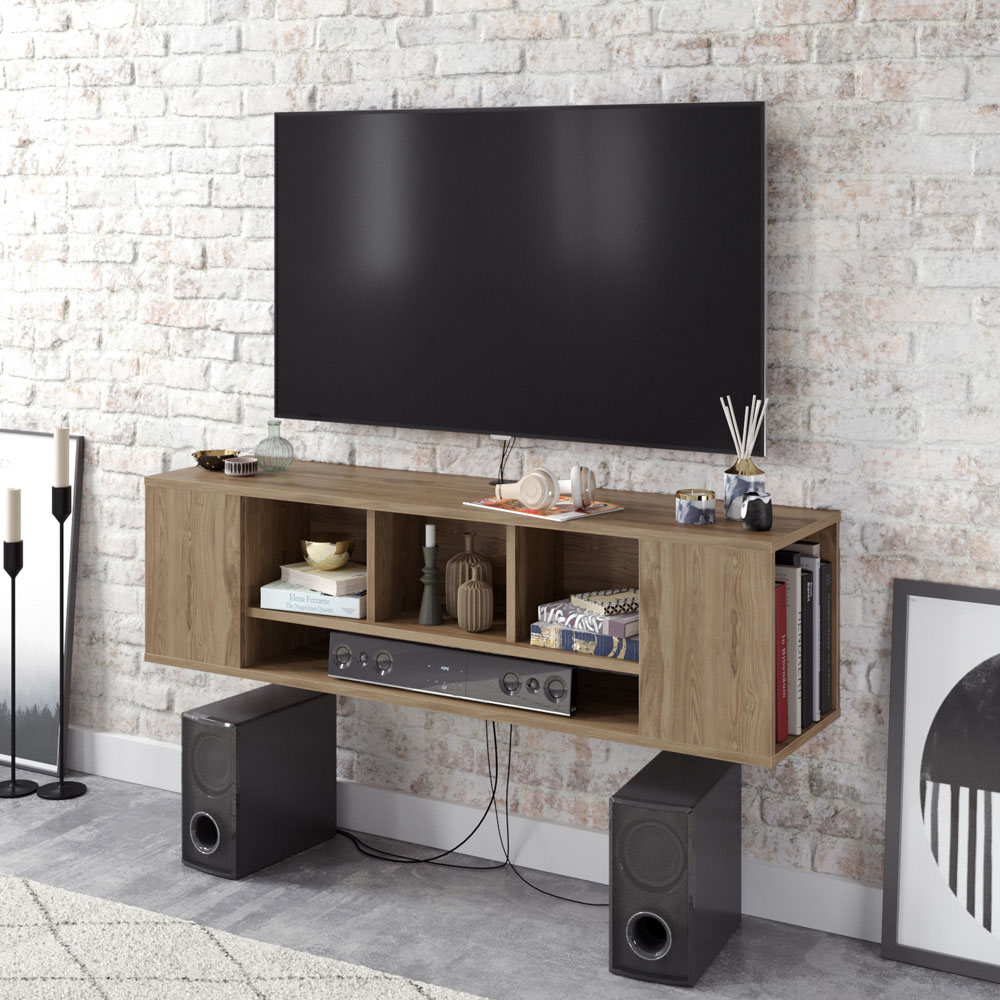 Decorotika Paldi 6 Shelf Oud Floating TV Unit Image 7