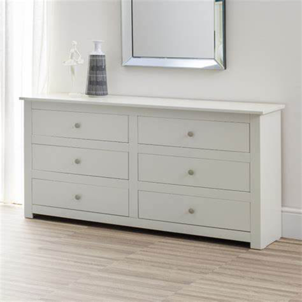 Julian Bowen Radley 6 Drawer Surf White Chest of Drawers Image 1