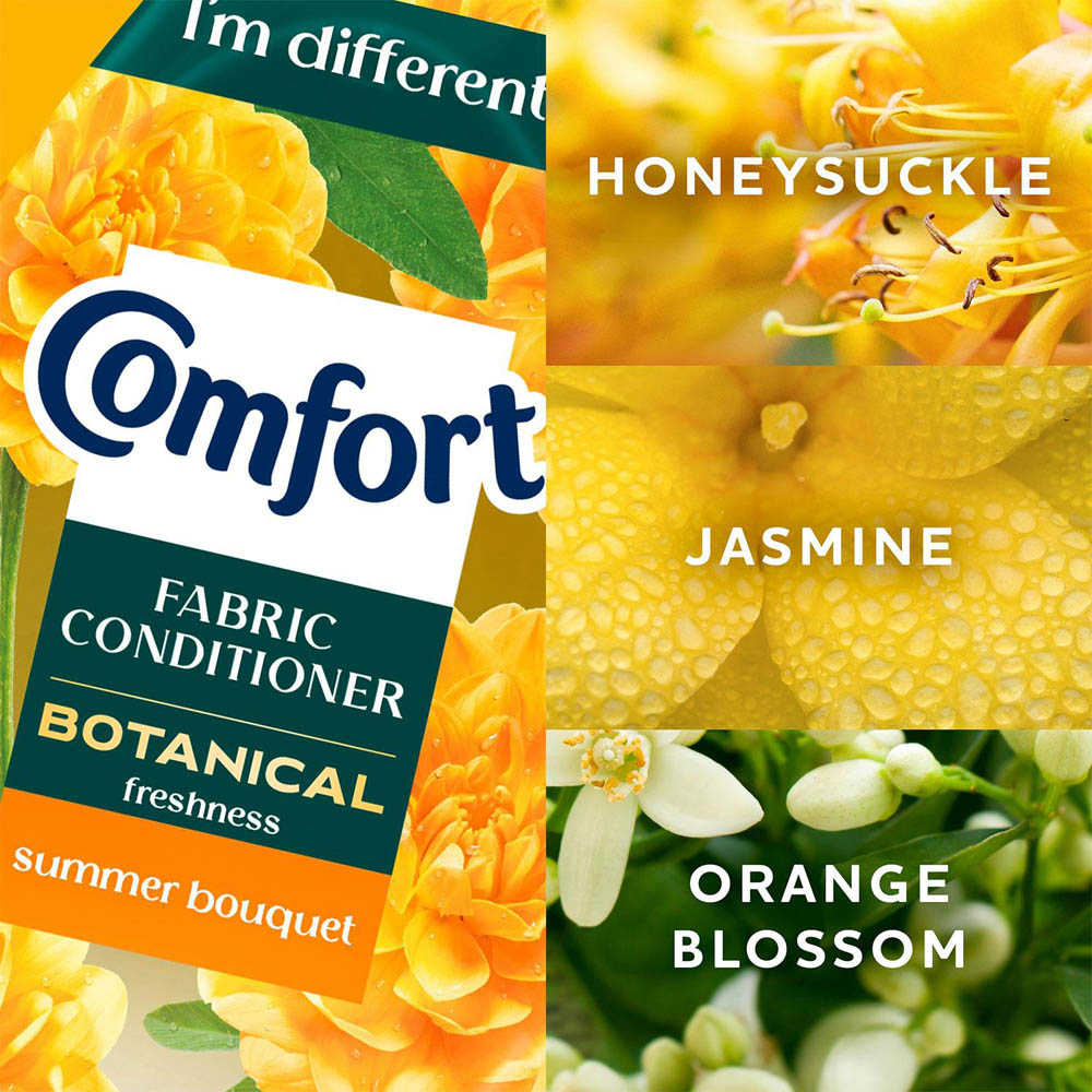 Comfort Botanical Summer Bouquet Fabric Conditioner 64 Washes 960ml 6 Pack Image 6