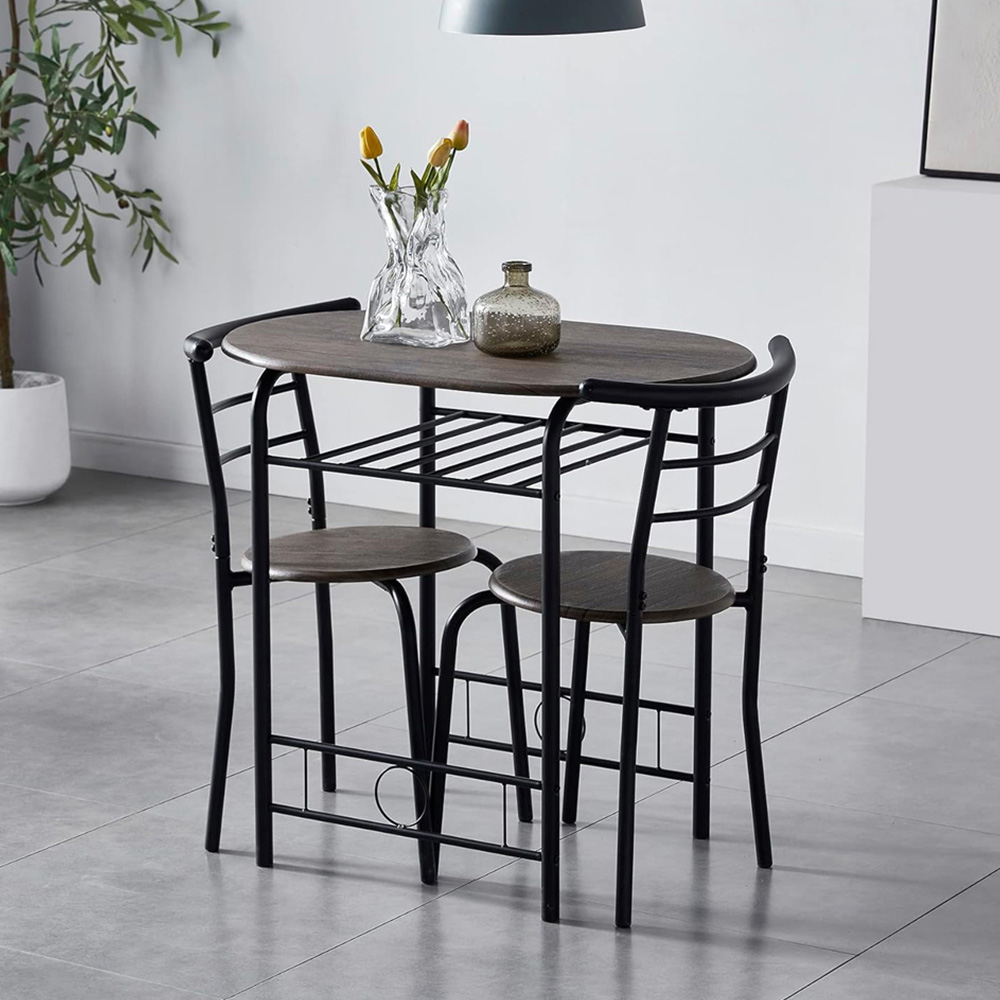 Barley 2 Seater Brown Dining Table Image 4