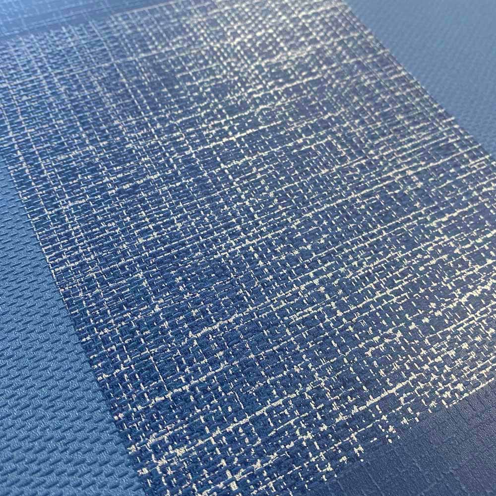 Muriva Opulent Check Blue Wallpaper Image 3