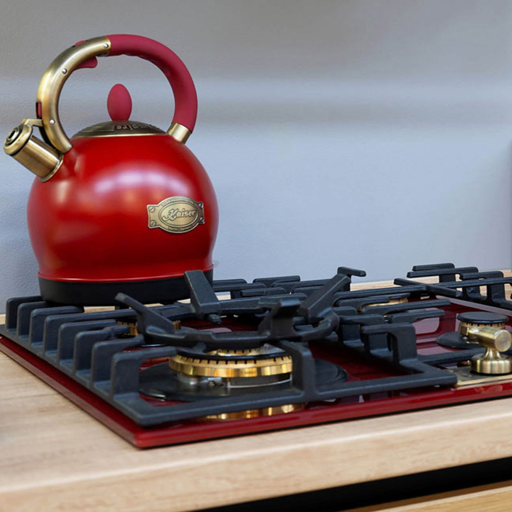 Kaiser Empire Bordeaux Red Glass Turbo Gas Hob 60cm Image 3