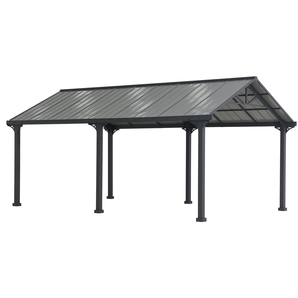 Sunjoy Eiger 3.67 x 6.1m Black Carport Image 2