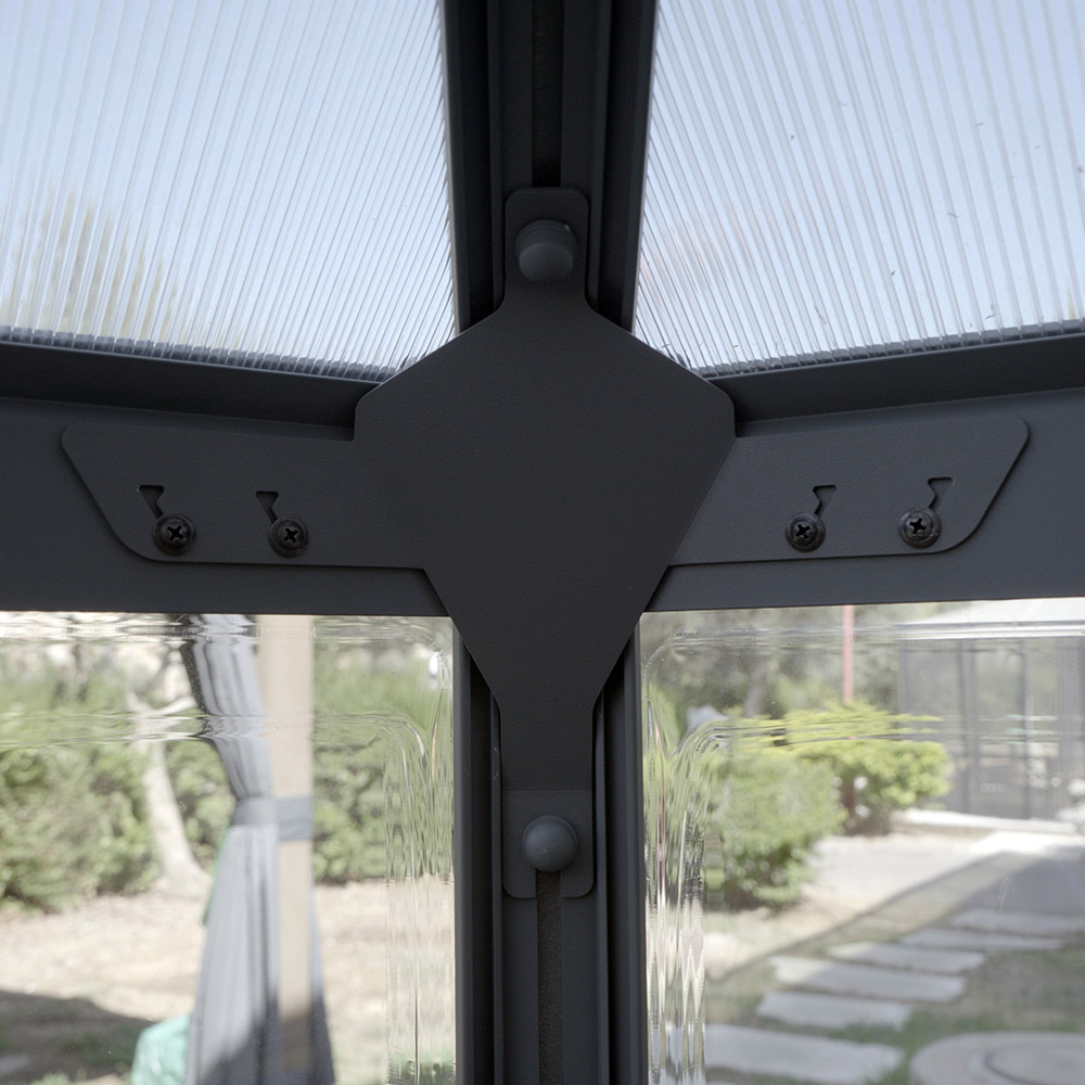 Palram Canopia Oasis Hexagonal Grey Polycarbonate 8 x 7ft Greenhouse Image 5