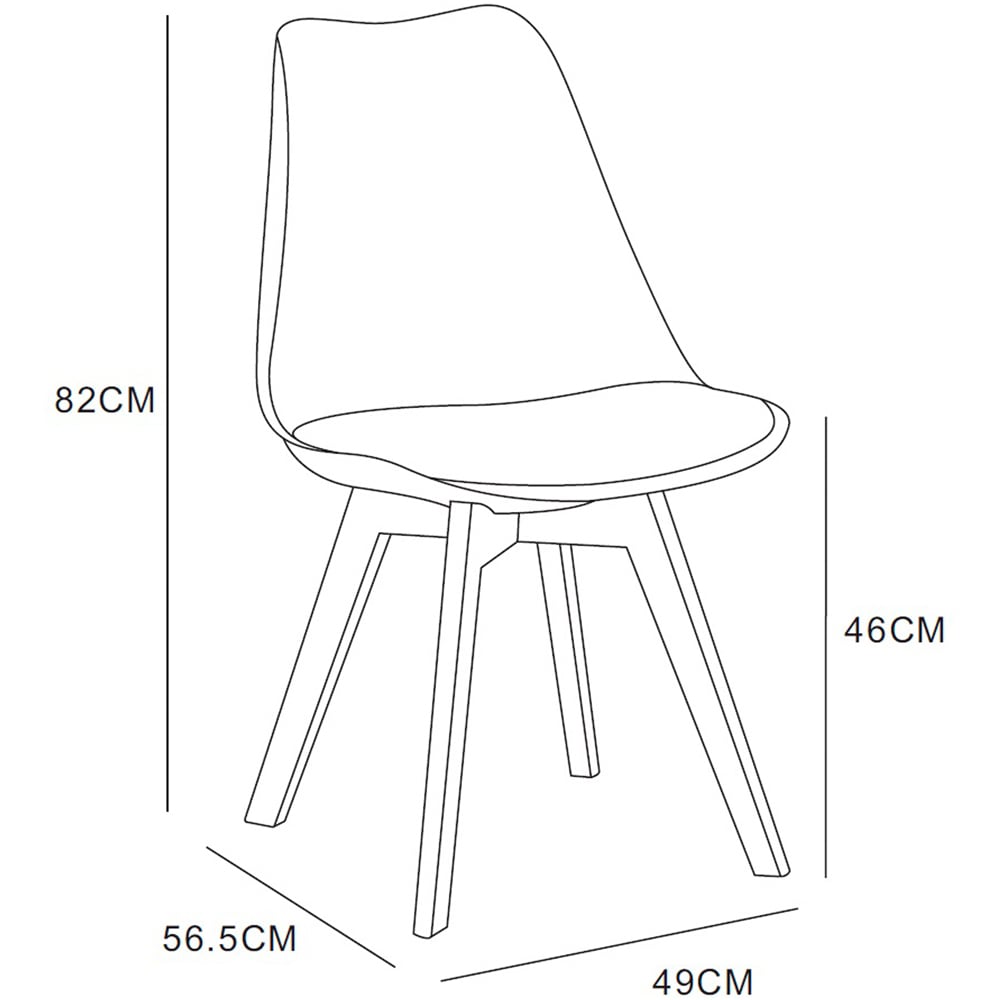 Eva Blue Padded Dining Chairs Image 8