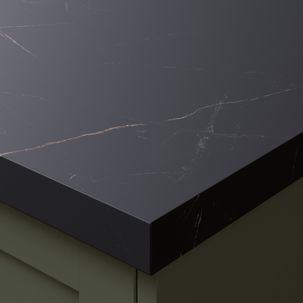 Omega Modern Laurent Marble Laminate Square Edge Kitchen Worktop 4100 x 620 x 38mm Image 3