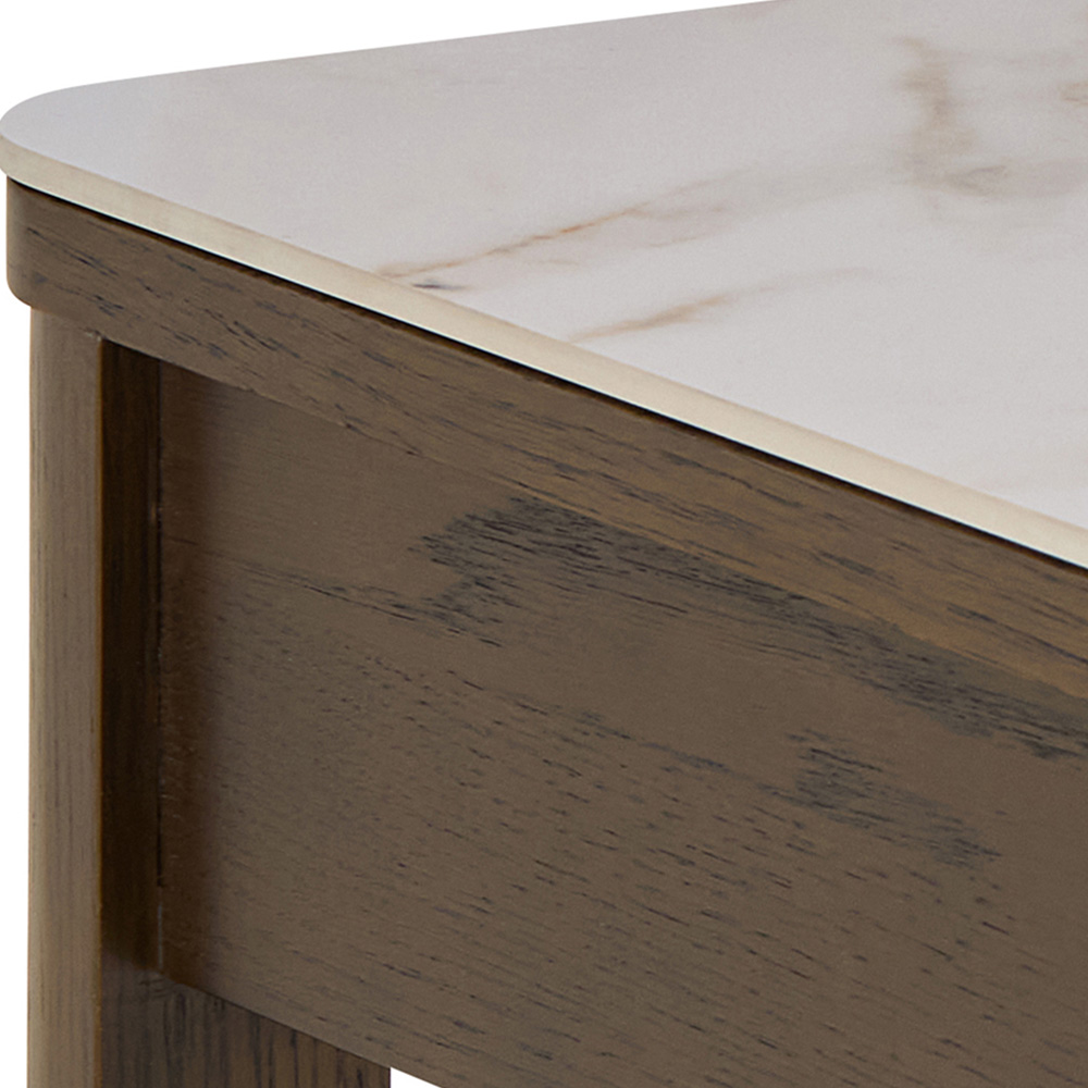 Florence Southampton Single Drawer Cream Ceramic Square Side Table Image 7