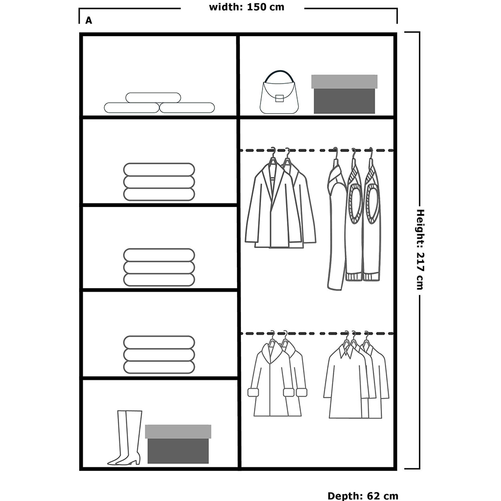 Sliding Wardrobes 4U Etna 2 Door White Full Mirrored Wardrobe Image 4