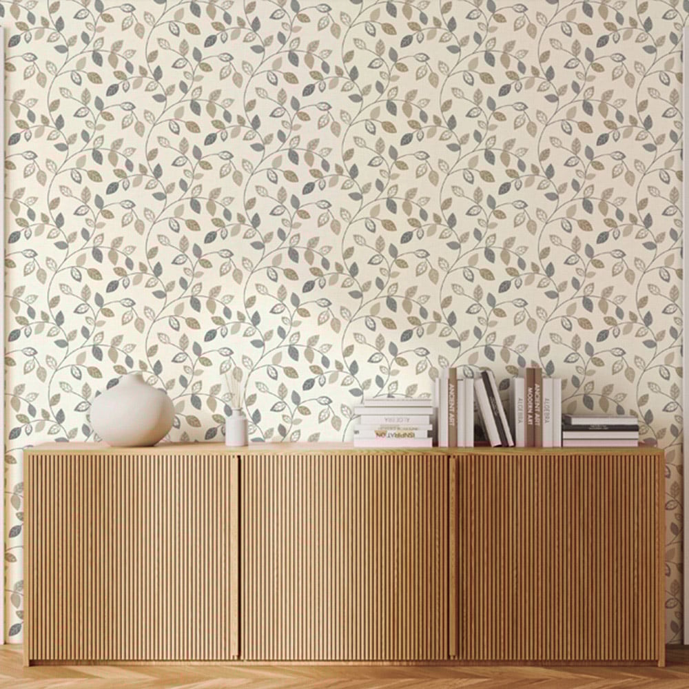 Arthouse Japandi Leaf Trail Natural Wallpaper Image 5