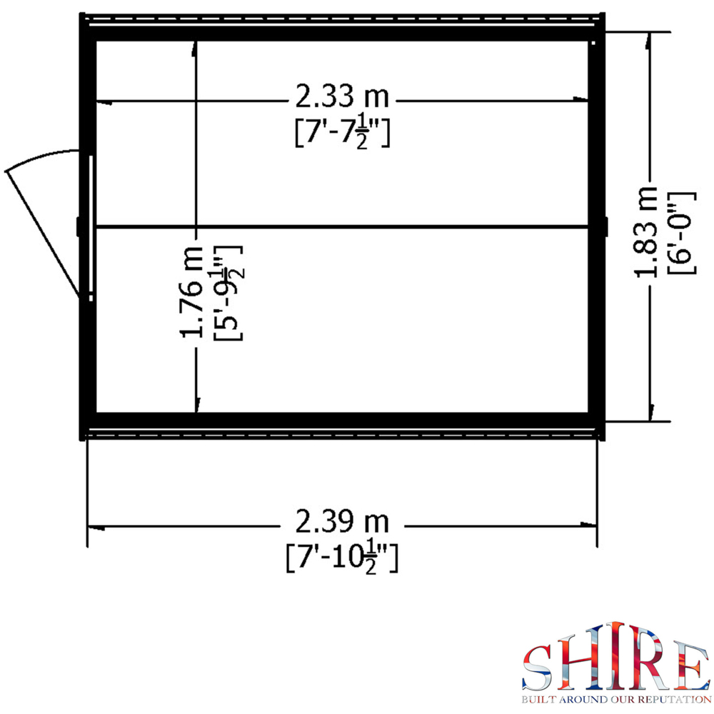 Shire 8 x 6ft Dip Treated Overlap Shed with Window Image 7