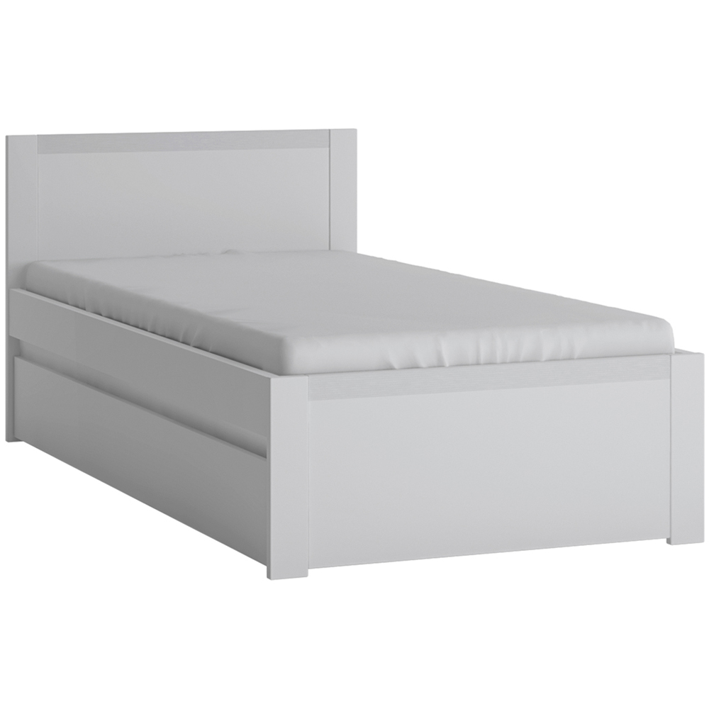 Florence Novi Single Alpine White Bed Frame Image 2
