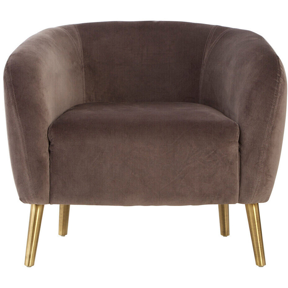 Premier Housewares Louxor Grey Velvet Round Armchair Image 2