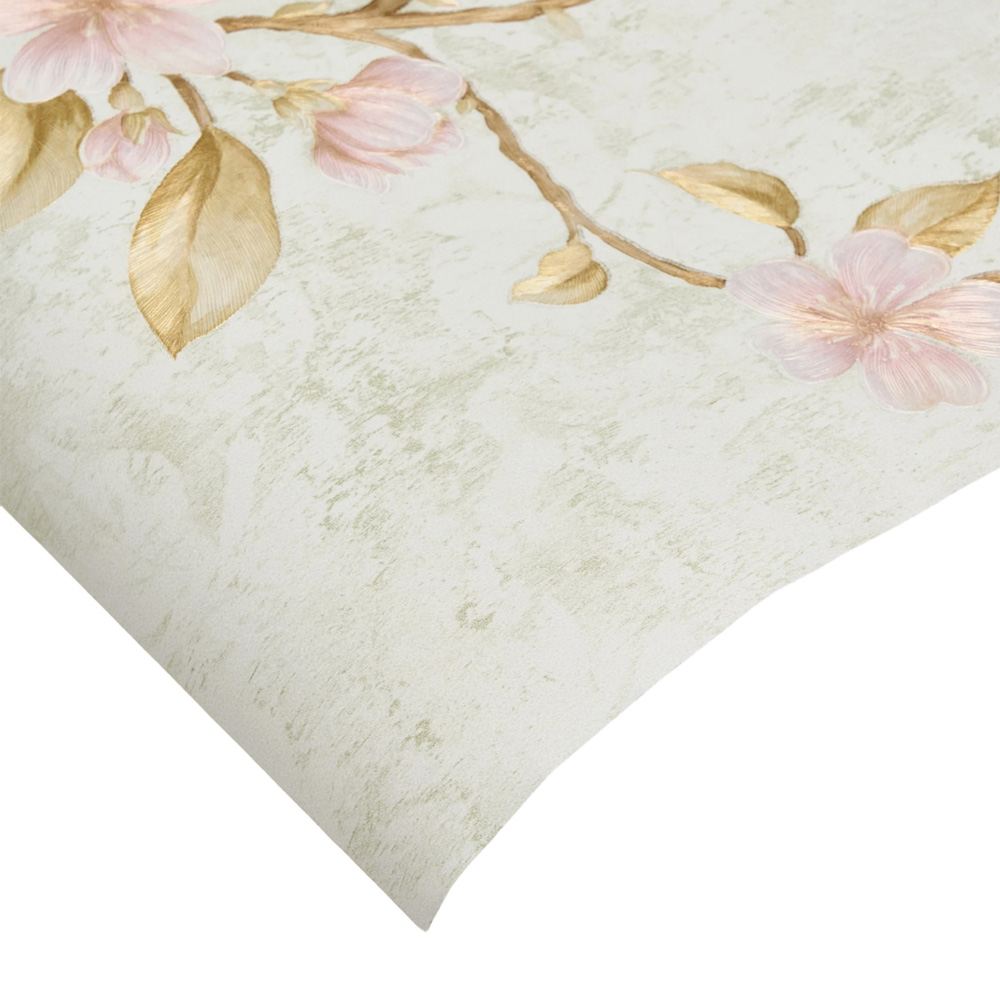 Living and Home Light Green Flower Pattern 3D Embossed Wallpaper Roll 950 x 53cm Image 5