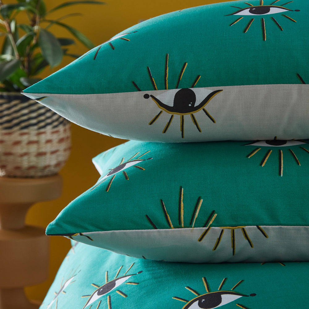 furn. Theia Super King Jade Duvet Set Image 2