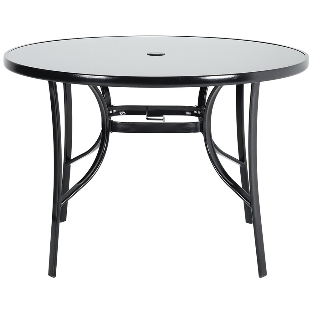 Living and Home 4 Seater Garden Dining Set Black and Grey Image 3