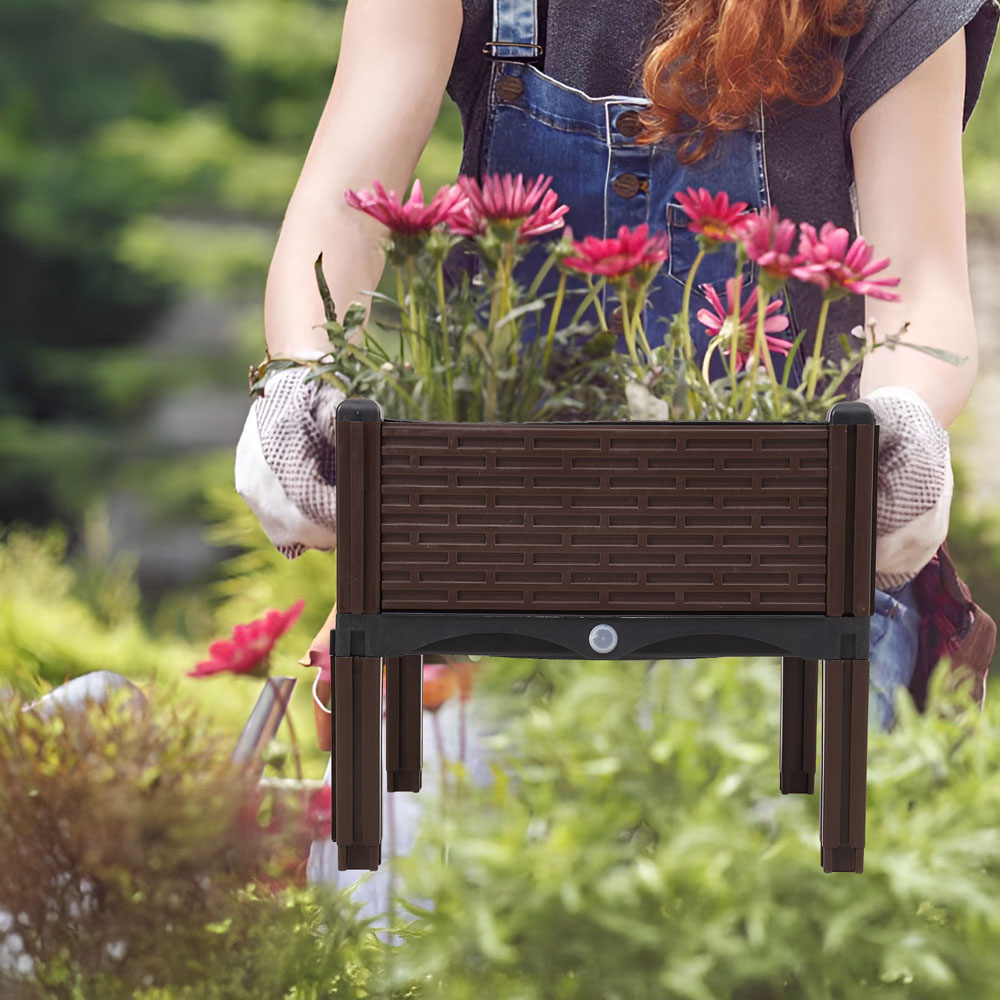 Living and Home Plastic Raised Garden Bed Planter Box 40 x 40 x 33cm Image 7