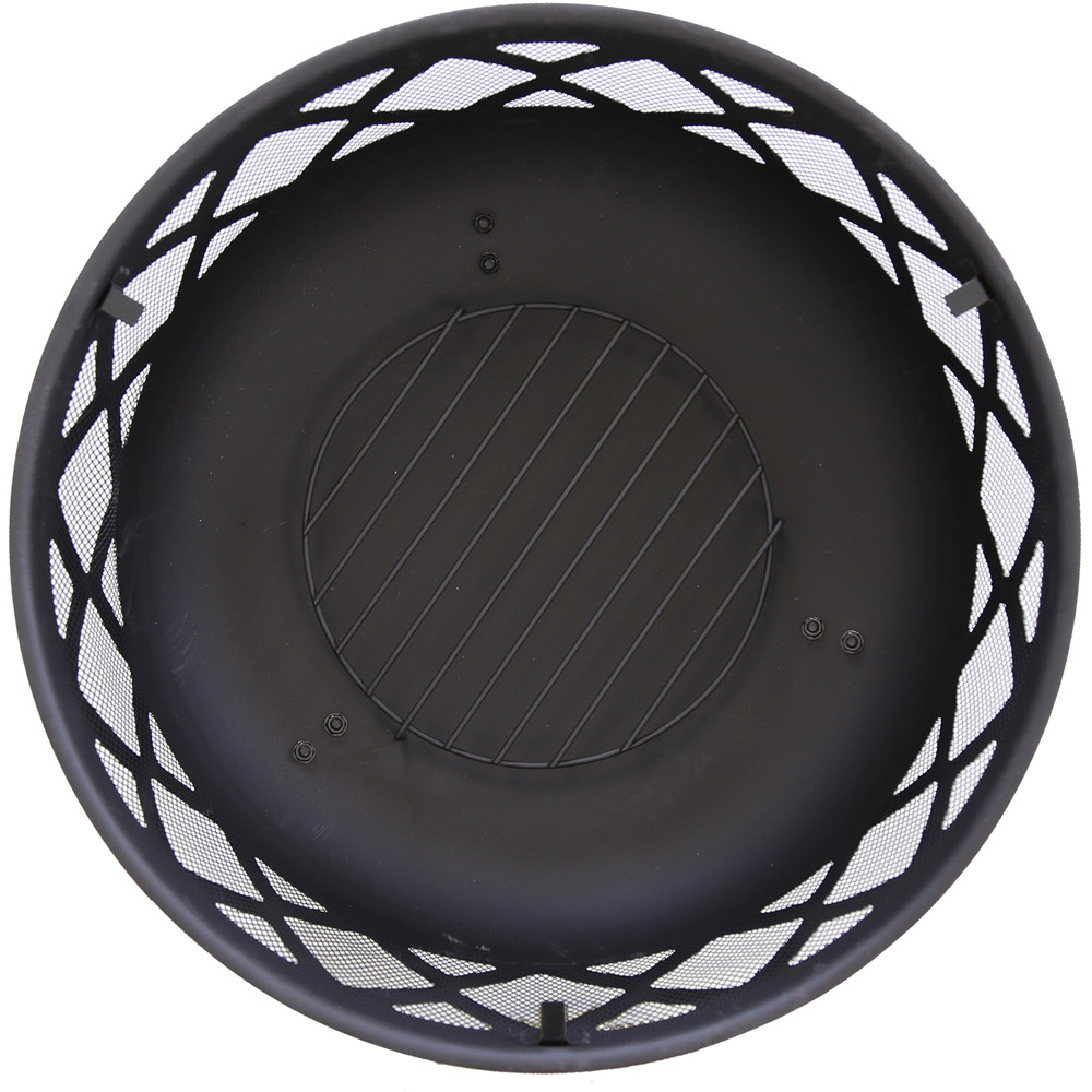 Charles Bentley Snug Salvador Black Round Steel Bowl Fire Pit Image 5