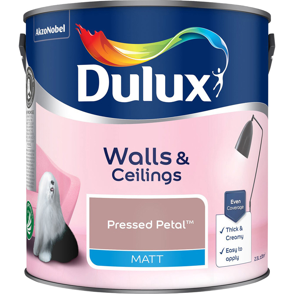 Dulux Matt Emulsion Paint - Pressed Petal / 2.5l Image 2