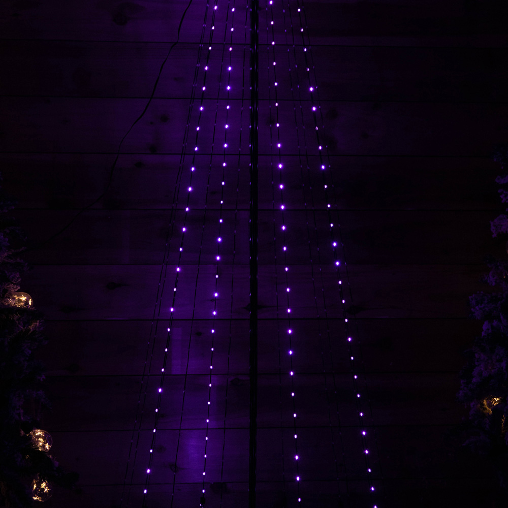 Samuel Alexander 835 Cool and Warm White LED Multi-Function Pyramid Christmas Cone Tree 8ft Image 9