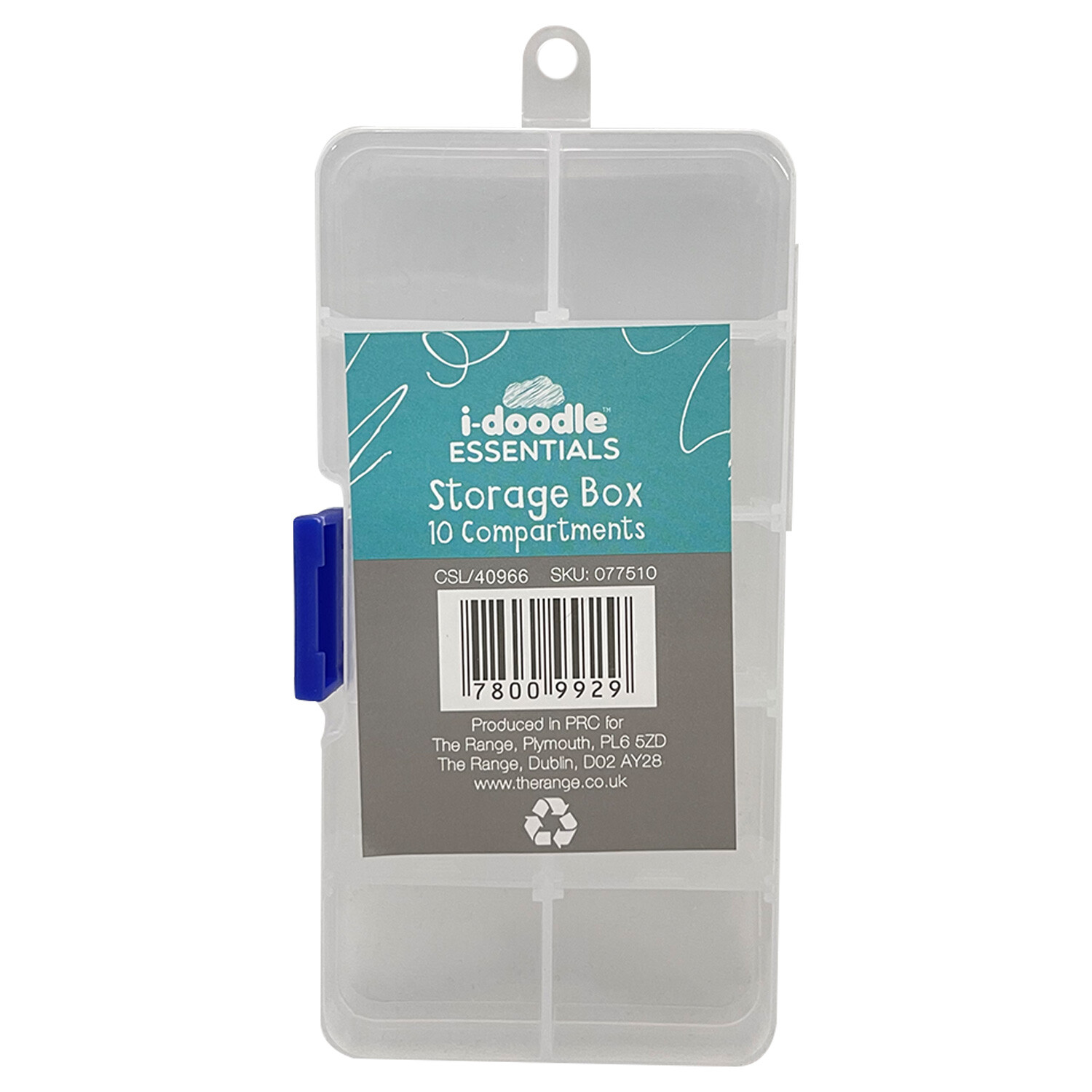 Clear Storage Box with 10 Compartments Image 1