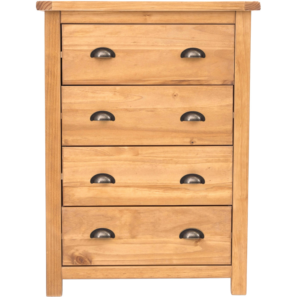 Cabinet Bits Lugo 4 Drawer Antique Wax Brass Cup Handle Chest of Drawers Image 2